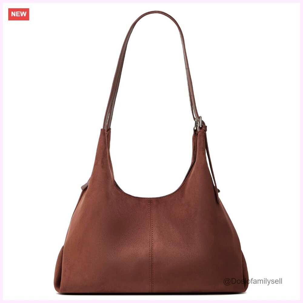 Slouchy Suede Hobo Shoulder Bag Trendy Crossbody Satchel Travel Tote